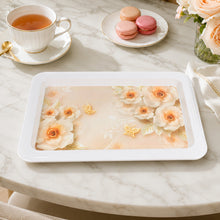 Elegant Floral Coffee and Tea Serving Tray - 24'