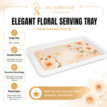 Elegant Floral Coffee and Tea Serving Tray - 24'