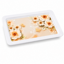 Elegant Floral Coffee and Tea Serving Tray - 24'