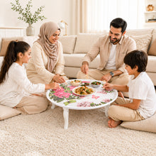 Round Floral Folding Tray Table with Legs - 30"