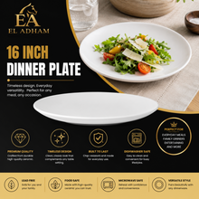 Large White Round Serving Platter - 16"