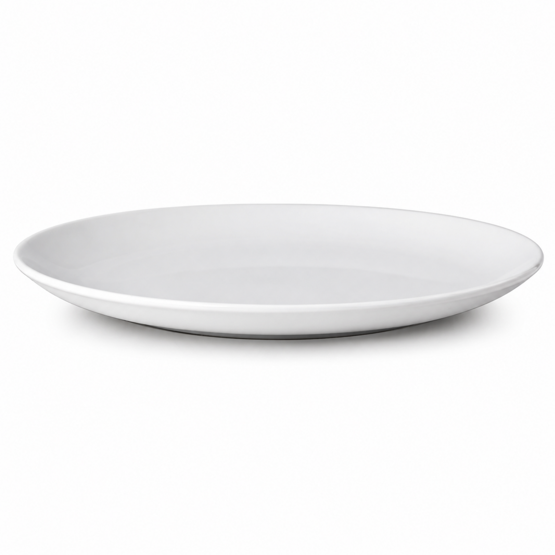 Large White Round Serving Platter - 14"