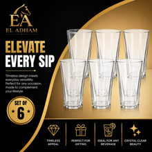 6-Piece Clear Glass Tumbler Set - 350ML