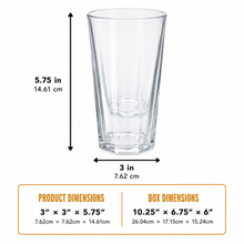 6-Piece Clear Glass Tumbler Set - 350ML