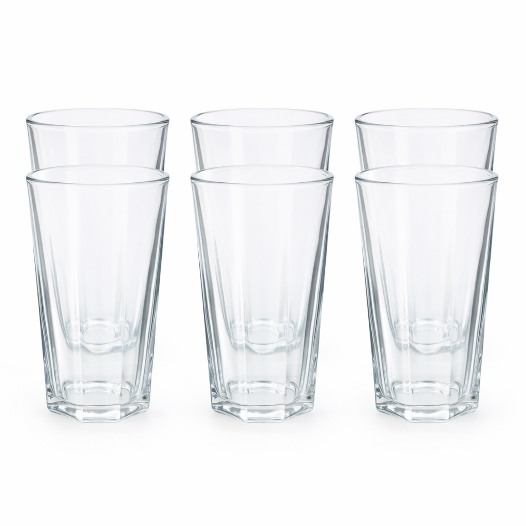 6-Piece Clear Glass Tumbler Set - 350ML