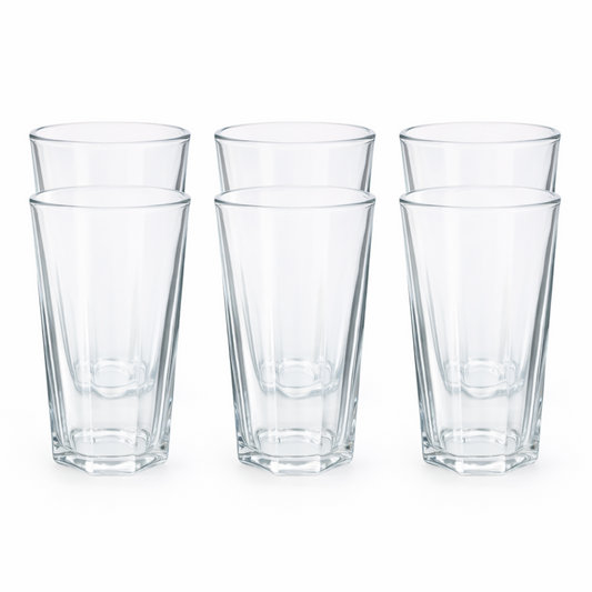 6-Piece Clear Glass Tumbler Set, 350 mL, 5.75 Inch