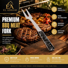 Stainless Steel Meat Carving Fork - Black Ergonomic Handle