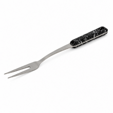Stainless Steel Meat Carving Fork - Black Ergonomic Handle