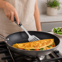 Stainless Steel Slotted Turner Spatula - Black Ergonomic Handle