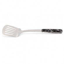 Stainless Steel Slotted Turner Spatula - Black Ergonomic Handle