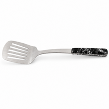 Stainless Steel Slotted Turner Spatula - Black Ergonomic Handle
