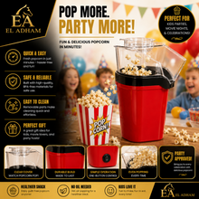Oil-Free Hot Air Popcorn Maker - Electric Popcorn Machine