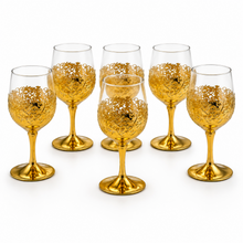 Luxury Gold Tea Cup Set with Ornate Filigree Holders - 6 Piece Set