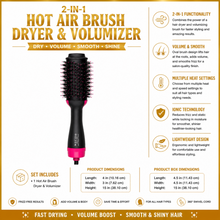 2-in-1 Hot Air Brush Dryer & Volumizer