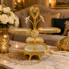 Gold Crystal 4-Tier Dessert Serving Stand