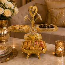Gold Crystal 4-Tier Dessert Serving Stand