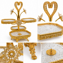 Gold Crystal 4-Tier Dessert Serving Stand