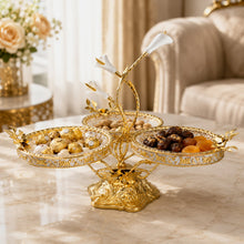 Elegant Gold 3-Tier Crystal Dessert Stand
