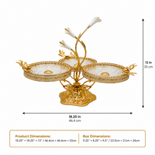 Elegant Gold 3-Tier Crystal Dessert Stand