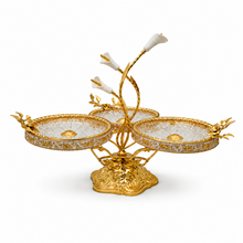 Elegant Gold 3-Tier Crystal Dessert Stand