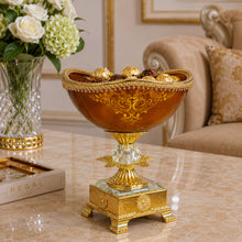Luxury Gold-Rim Gold Pedestal Dessert Bowl