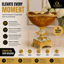 Luxury Gold-Rim Gold Pedestal Dessert Bowl