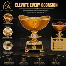 Luxury Gold-Rim Gold Pedestal Dessert Bowl