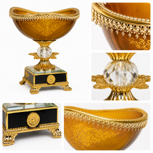 Luxury Gold-Rim Gold Pedestal Dessert Bowl