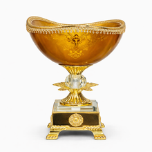 Luxury Gold-Rim Gold Pedestal Dessert Bowl