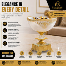 Luxury Gold-Rim White Pedestal Dessert Bowl