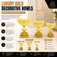 Elegant Cream Pedestal Candy Bowls - Set of 3
