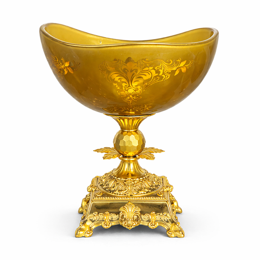 Elegant Gold Pedestal Dessert Bowl