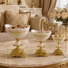 Elegant White Pedestal Candy Bowls - Set of 3