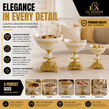 Elegant White Pedestal Candy Bowls - Set of 3