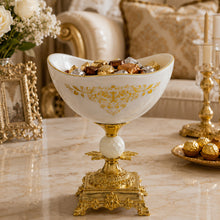 Elegant White Pedestal Dessert Bowl
