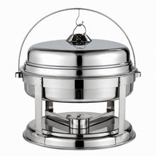 20 L Stainless Steel Buffet Chafer Food Warmer-Round Roll-Top Catering Chafing Dish
