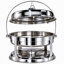 20 L Stainless Steel Buffet Chafer Food Warmer-Round Roll-Top Catering Chafing Dish
