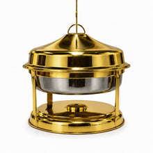 20 L Luxury Gold Stainless Steel Buffet Server with Glass Window Lid Food Warmer