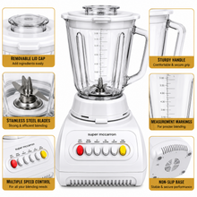Super Mccarron 2-in-1 Blender & Mill Grinder - 500W - Beige