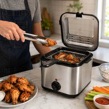 El Adham Multifunction Countertop Fryer with Basket, 13.5 Inch