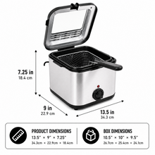 El Adham Multifunction Countertop Fryer with Basket, 13.5 Inch