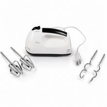 7-Speed Electric Hand Mixer with Beaters and Dough Hooks, White