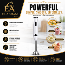 Electric Hand Blender Immersion Stick with Stainless Steel Shaft