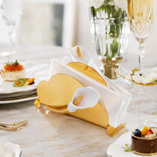 Decorative Gold Tissue Holder with White Calla Lily Accents