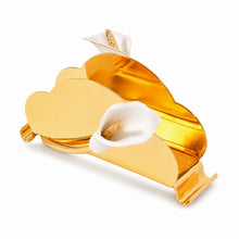 Decorative Gold Tissue Holder with White Calla Lily Accents
