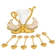 Luxury Gold and Coffee Serving Set with Spoons