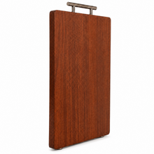 Wood Cutting Board with Stainless Steel Handle, 18 x 12.25 Inch