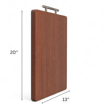 Premium Wood Cutting Board with a Stainless Steel Handle 20''x13''