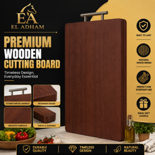 Premium Wood Cutting Board with a Stainless Steel Handle 20''x13''