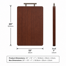Premium Wood Cutting Board with a Stainless Steel Handle 20''x13''